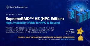 Graid Technology anuncia la disponibilidad global de SupremeRAID(TM) HE (HPC Edition) 